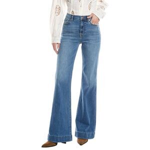 7 For All Mankind Womens Modern Dojo High-Rise Meknes Trouser Flare Jean, Blue